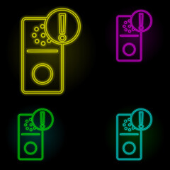 Aufkleber - doorphone sign neon color set icon. Simple thin line, outline vector of automation icons for ui and ux, website or mobile application