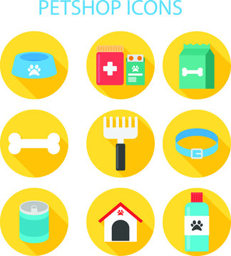 petshop icons. vector illustration.