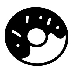 Sticker - 
A sweet doughnut vector in modern filled style 
