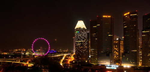 Poster - Downtown Singapore skyline, HDR Image