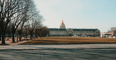 Canvas Print - PARIS, FRANCE - Nov 07, 2020: beautiful landscape shot of the napoleon thumb