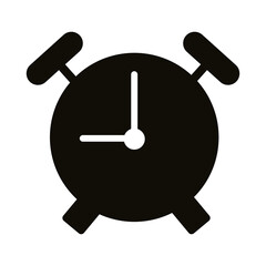 Sticker - alarm clock silhouette style icon