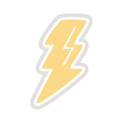 Canvas Print - power ray sticker flat style icon