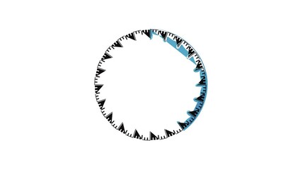 Poster - Round progress bar animation of cartoon icon on white background
