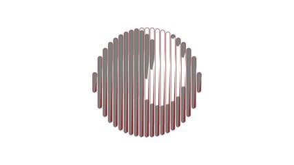 Poster - Orange circular loading animation of cartoon icon on white background