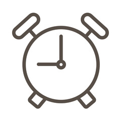 Poster - alarm clock line style icon