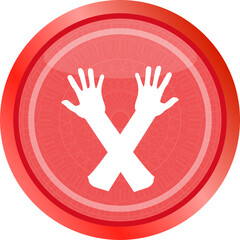 Poster - web button hand icon . Flat sign isolated on white background