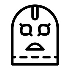 Poster - 
A trendy solid icon of mexican mask, clown mask 
