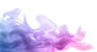 Realistic pink and blue smoke. 3d fluid. Colored fog. Purple cloud on white background. Vector stock illustration. Background for advertising cosmetics. Copy space.