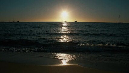 Wall Mural - Ibiza sunset at the sea