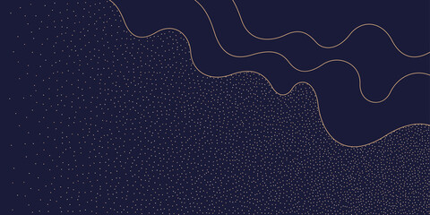 Leinwandbilder - Gold glitter. Shiny particles on a dark background. Vector illustration.