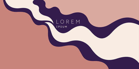 Poster - poster with dynamic waves. vector illustration in minimal style. abstract background.