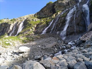 waterfall in the mountains