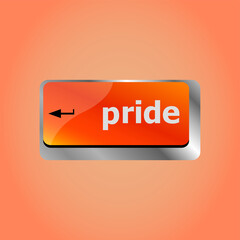 Aufkleber - Computer enter keyboard key with pride word