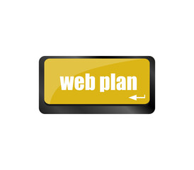 Leinwandbilder - web plan concept with key on computer keyboard, business concept