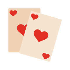 Sticker - Isolated romantic heart cards red love icon- Vector