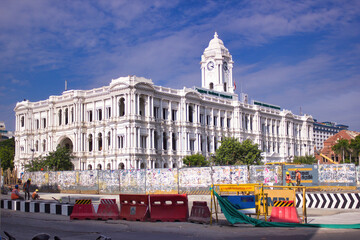 chennai, india - october 29, 2020: greater chennai corporation building which is the chennai municip