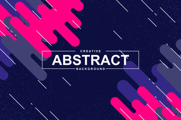 Leinwandbilder - Unique design with dynamic shapes in memphis style. Colorful bright background for landing page, web banner or wallpaper. Contemporary composition, cover template with header vector Illustration.