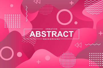 Leinwandbilder - Abstract design with liquid gradient shapes. Pink fluid background for landing page, web banner, graphic presentation. Minimal style composition, trendy wavy pattern with header vector Illustration.