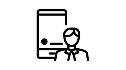 Poster - Entrepreneur Business Icon Animation Entrepreneur Businessman And Agreement, Idea And Work, Money Growth Arrow And Case