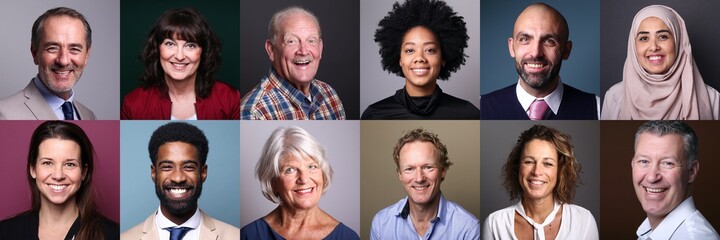 Wall Mural - Group of beautiful people in front of a background