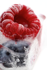 Sticker - Raspberry and blueberry in ice