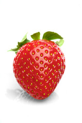 Wall Mural - Strawbwrry on white background - close-up