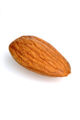 Poster - Almonds on white background - close-up