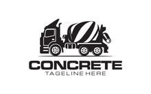 Concrete Mixer Truck Logo Design-01