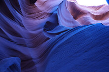 Closeup Shot Of Sandstone Formations On Antelope Canyon In Arizona