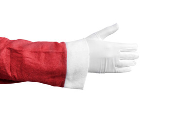 Santa Claus hand offer to shaking hands