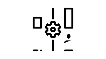 Poster - Hr Human Resources Icon Animation Hr Management And Research, Strategy And Interview, Brainstorm And Disscusion