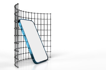 Canvas Print - mobile smartphone, cell phone mockup for mobile application, website, game, business presentations, 