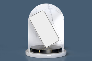 Canvas Print - mobile smartphone, cell phone mockup for mobile application, website, game, business presentations, 