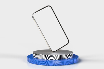Canvas Print - mobile smartphone, cell phone mockup for mobile application, website, game, business presentations, 