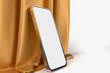 Canvas Print - mobile smartphone, cell phone mockup for mobile application, website, game, business presentations, 