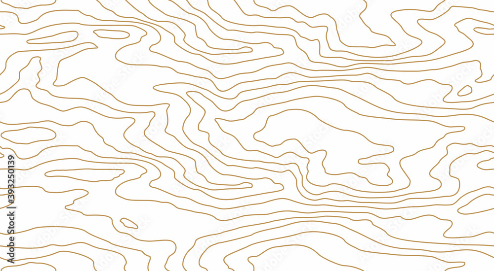 Seamless pattern of dense thin lines, wood grain texture background. Light golden wooden texture. Vector wallpaper - obrazy, fototapety, plakaty 