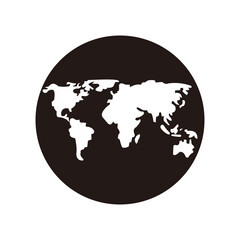 earth globe icons. earth hemispheres with continents. vector world map