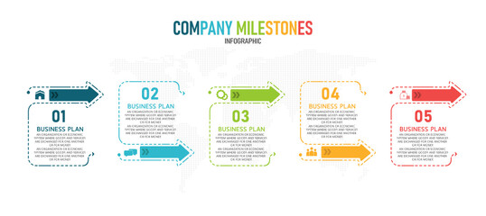 vector illustration Can be used for process, presentations, layout, banner,info graph There are 5 steps or layers.