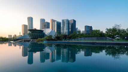 Canvas Print - qianjiang new city central business district