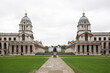 Beautiful shot of the famous Greenwich university domes on a gloomy day background