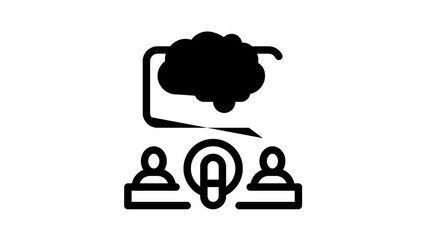 Poster - Podcast And Radio Icon Animation Internet Global Live Broadcasting Podcast, Headphones, Microphone And Antenna