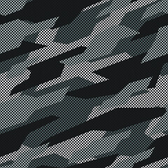 Wall Mural - Modern Gray camouflage seamless pattern. Vector illustration background for surface, t shirt design, print, poster, icon, web, graphic designs. 