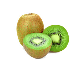 Wall Mural - kiwi fruit isolated on white background