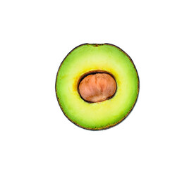 Wall Mural - Avocado isolated on a white background. Top view