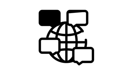 Aufkleber - Voip Calling System Icon Animation Server For Voice Ip And Cloud, Smartphone And Phone, Wifi Mark And Headphones