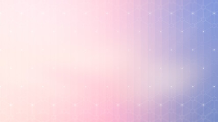 Poster - Blockchain hexagonal pattern on a bright and colorful background. Light pink to purple color gradient. Modern abstract background in 4k resolution with copy space.