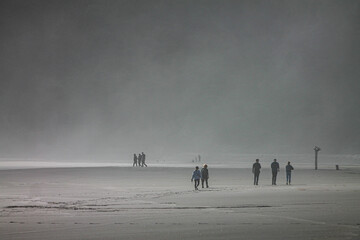 people on the beach