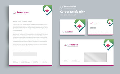 Fototapete - Corporate Business  Identity template design Vector abstract stationery , Gift Items Color promotional souvenirs elements. link digital technology set, 
