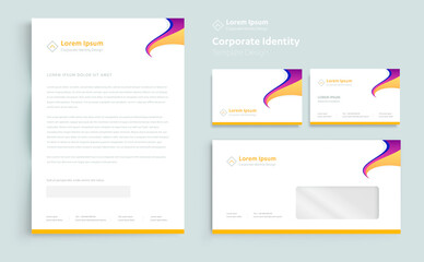 Fototapete - Corporate Business  Identity template design Vector abstract stationery , Gift Items Color promotional souvenirs elements. link digital technology set, 
